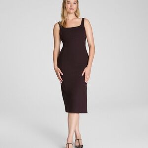 SPANX Women's Midi Dress in Dark Brown
